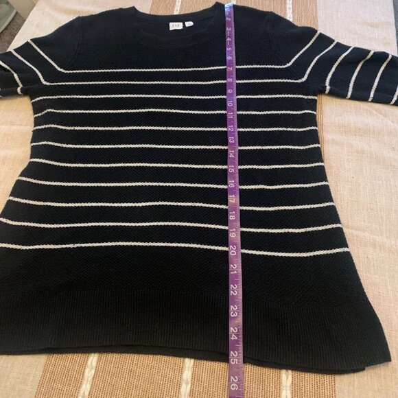 GAP Factory Textured Stripe Crewneck Sweater - Womens Size S - Picture 6 of 7